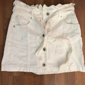 White denim skirt